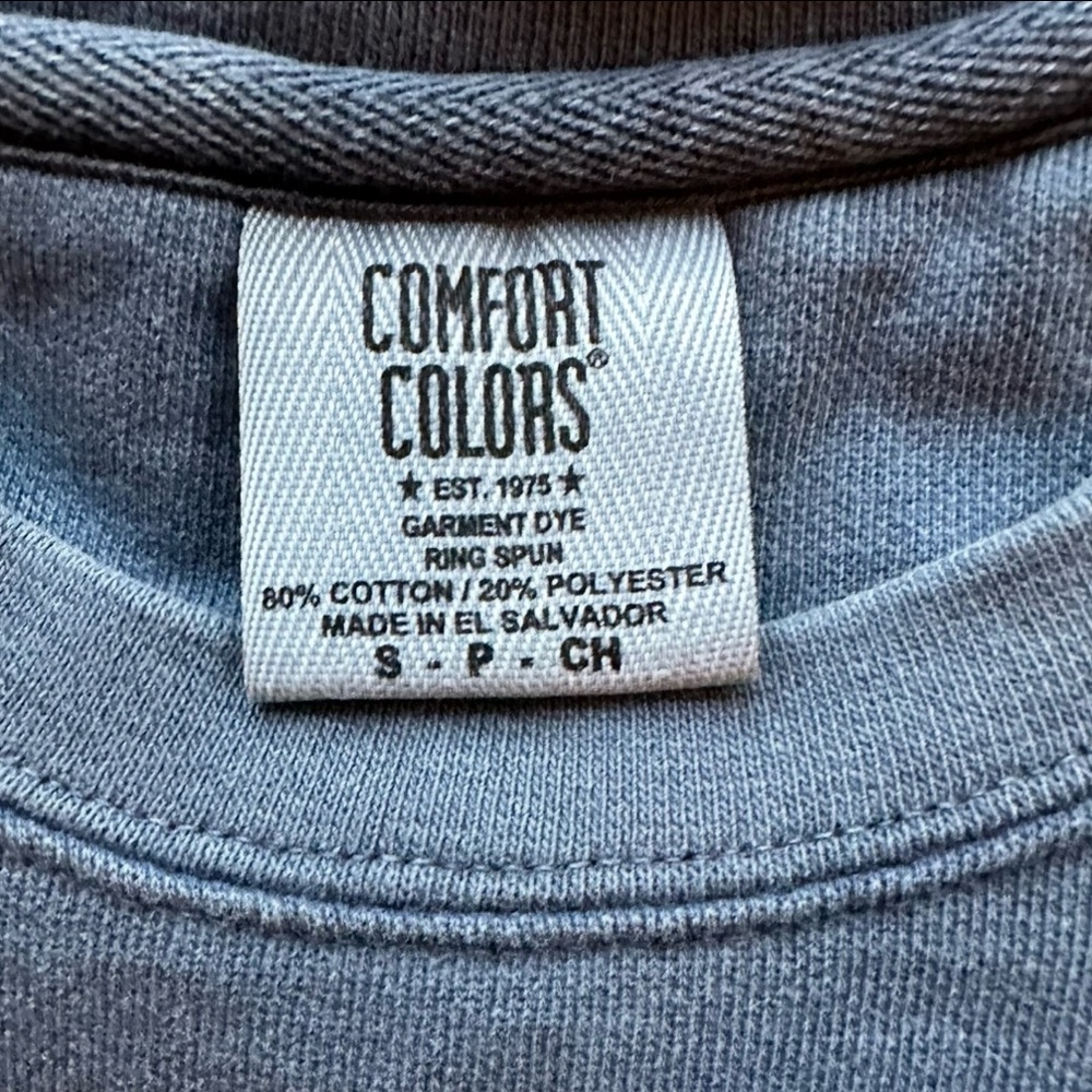 Denim Blue 'Book Lover'‎ Graphic Flower Crewneck Sweatshirt Size Small - Picture 3 of 6